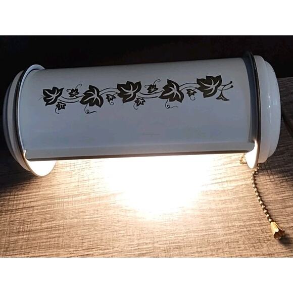 Vintage MCM Metal HEADBOARD Art Wall Bed Reading Light PULL CHAIN TUBE LAMP - Picture 1 of 6